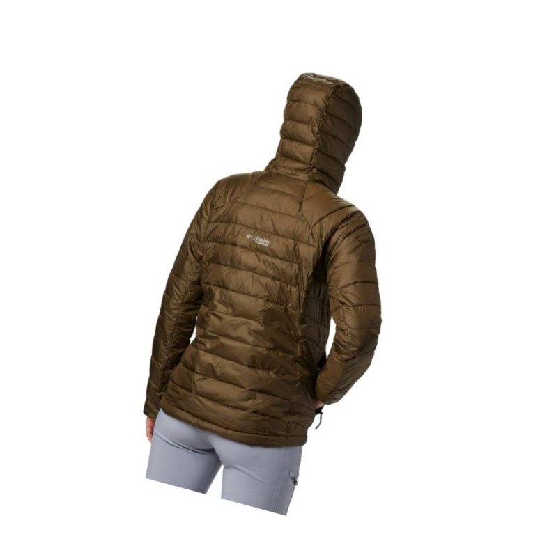 Columbia Snow Country Hooded Mont Kadın Zeytin Yeşili | 78692-DFSG