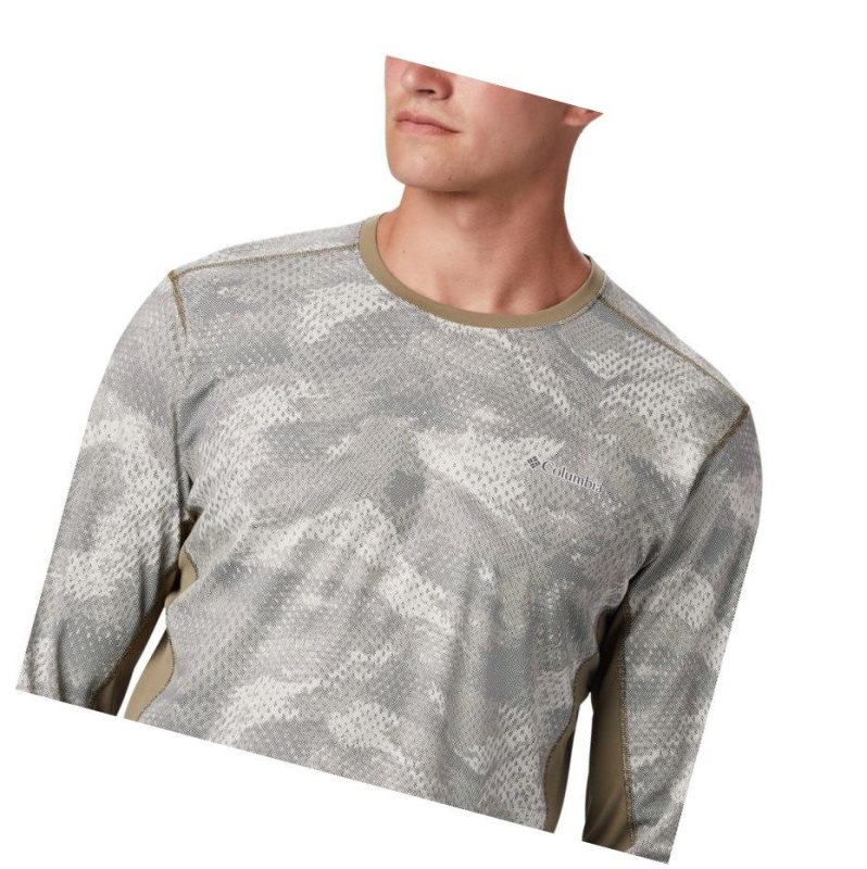 Columbia Solar Chill 2.0 Long Sleeve Sweatshirt Erkek Haki | 52149-RXMD