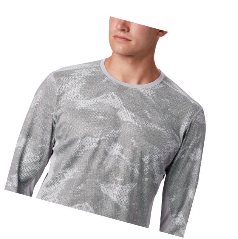 Columbia Solar Chill 2.0 Long Sleeve Sweatshirt Erkek Gri | 17962-BGKZ