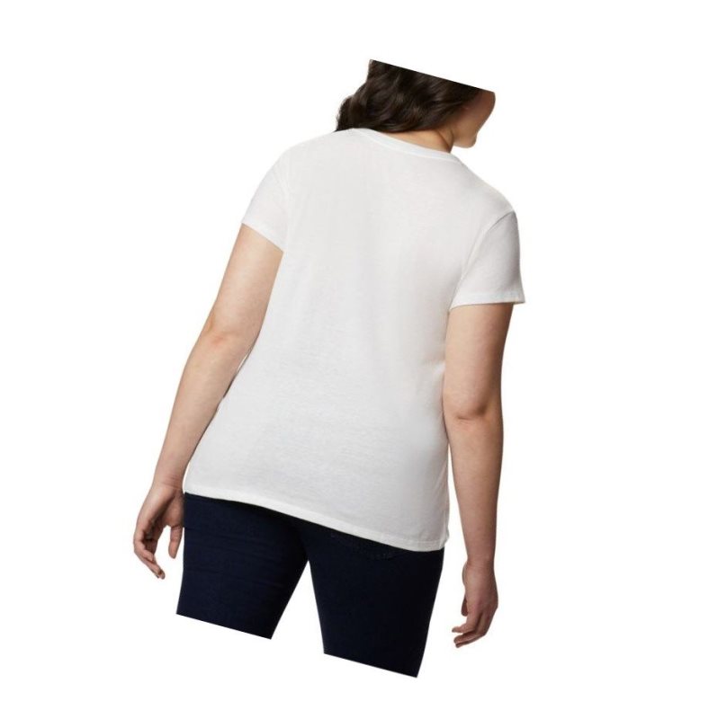Columbia Solar Shield Graphic Plus Size Tişört Kadın Beyaz | 97023-QCVZ
