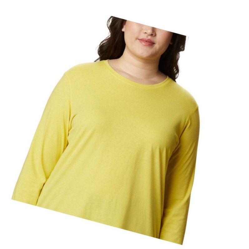 Columbia Solar Shield Long Sleeve Plus Size Sweatshirt Kadın Sarı | 34076-DCKV