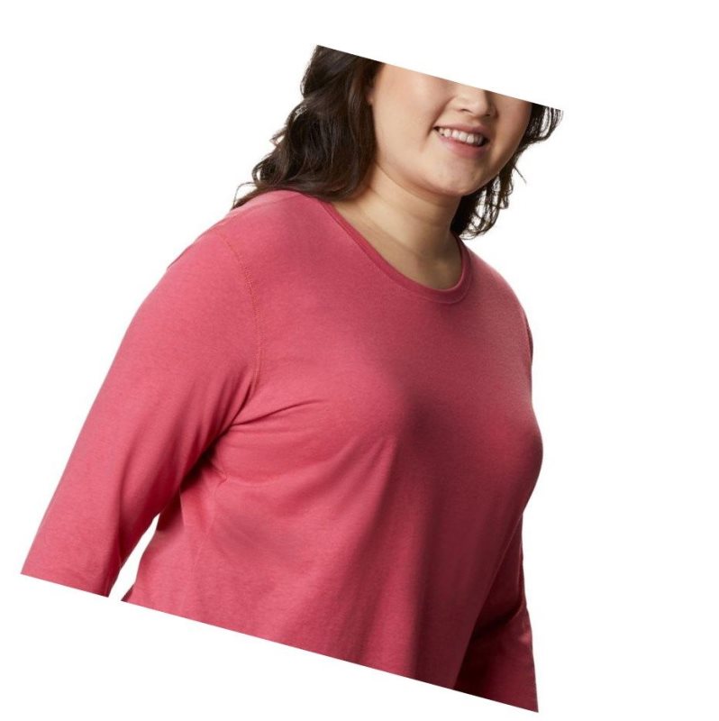 Columbia Solar Shield Long Sleeve Plus Size Sweatshirt Kadın Pembe | 05693-SPAJ