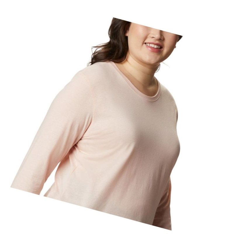 Columbia Solar Shield Long Sleeve Plus Size Sweatshirt Kadın Pembe | 05467-MCYG
