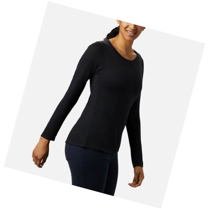 Columbia Solar Shield Long Sleeve Sweatshirt Kadın Siyah | 56312-EMYO