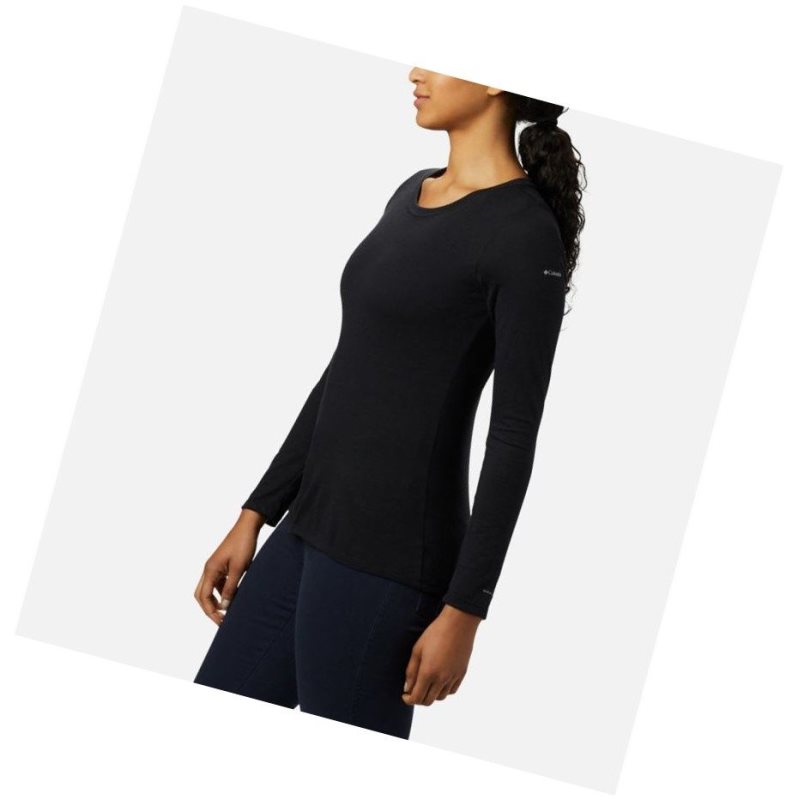 Columbia Solar Shield Long Sleeve Sweatshirt Kadın Siyah | 56312-EMYO