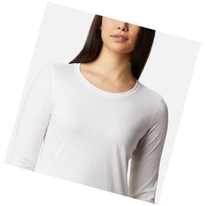 Columbia Solar Shield Long Sleeve Sweatshirt Kadın Beyaz | 37465-DCEF