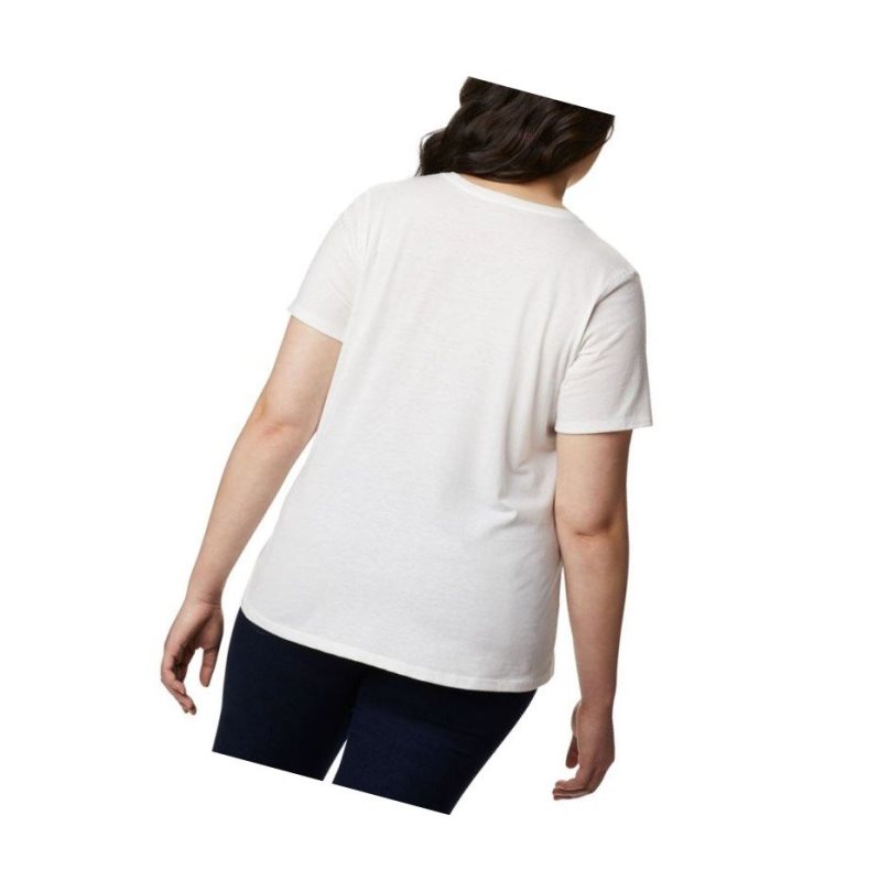 Columbia Solar Shield Short Sleeve Plus Size Tişört Kadın Beyaz | 35817-UEFN