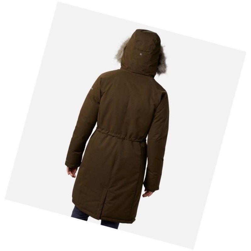 Columbia South Canyon Down Parka Mont Kadın Zeytin Yeşili | 92580-WGKS