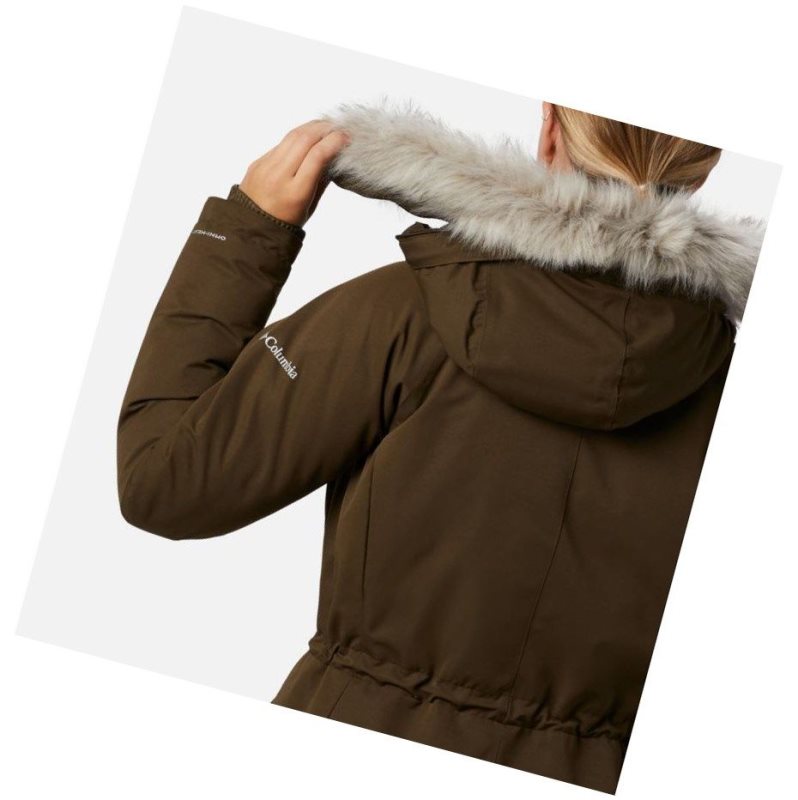 Columbia South Canyon Down Parka Mont Kadın Zeytin Yeşili | 92580-WGKS