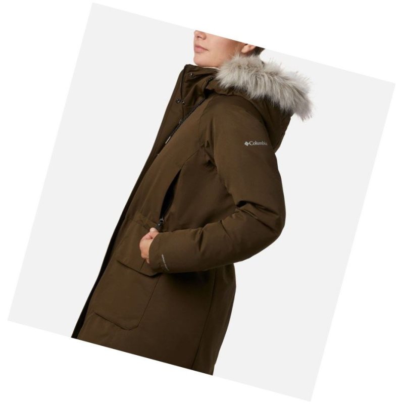 Columbia South Canyon Down Parka Mont Kadın Zeytin Yeşili | 92580-WGKS