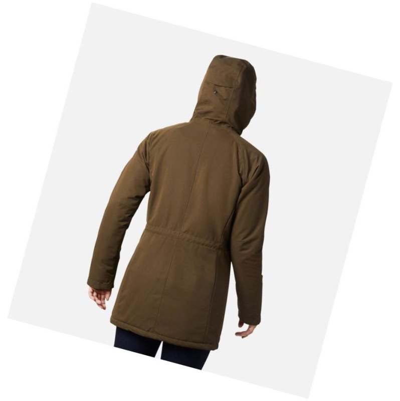 Columbia South Canyon Sherpa Lined Mont Kadın Zeytin Yeşili | 20538-ZERT