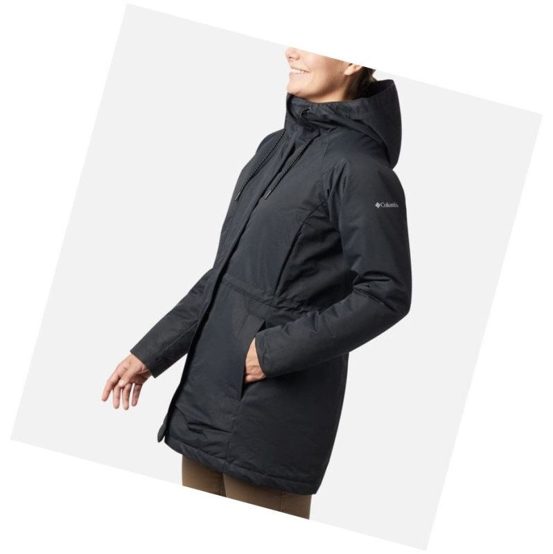 Columbia South Canyon Sherpa Lined Mont Kadın Siyah | 03917-QOLB