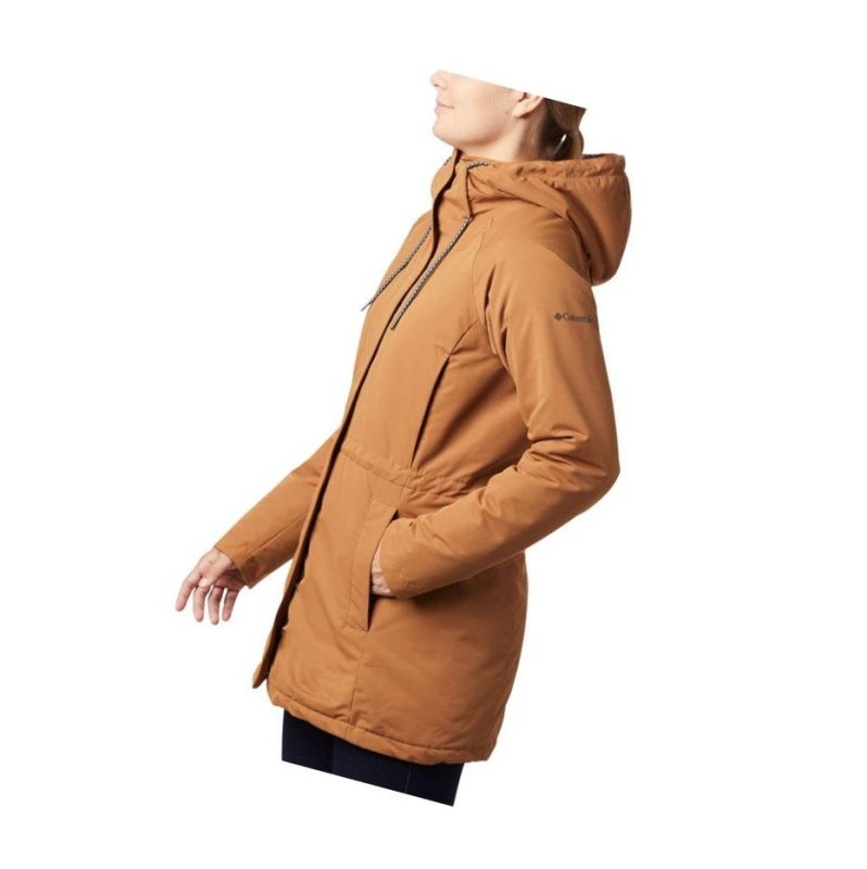 Columbia South Canyon Sherpa Lined Mont Kadın Kahverengi | 87132-BAIF