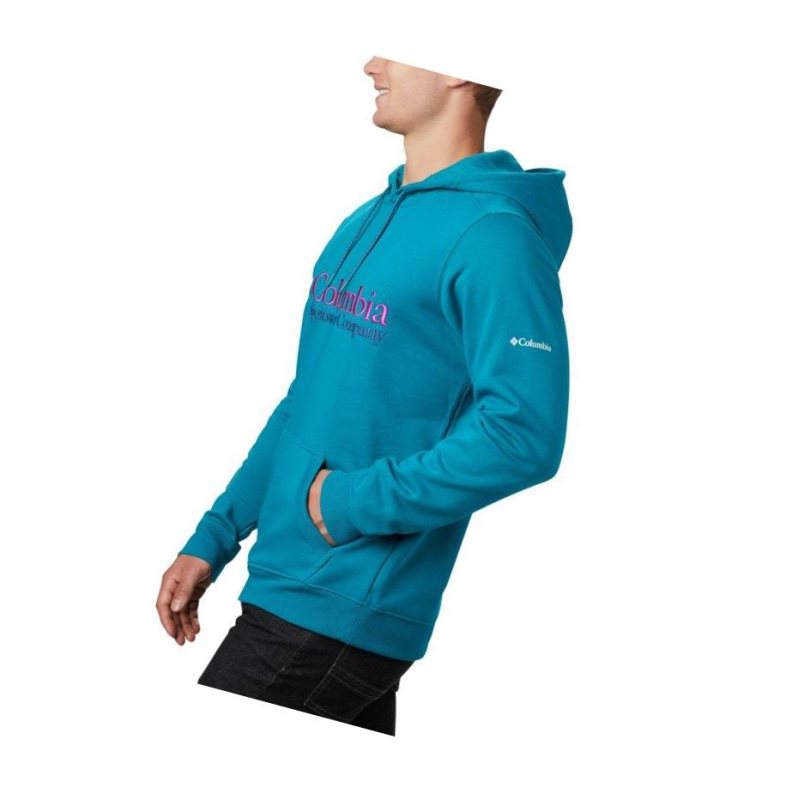 Columbia South Lake Logo Kapşonlu Erkek Mavi | 90473-VKYF
