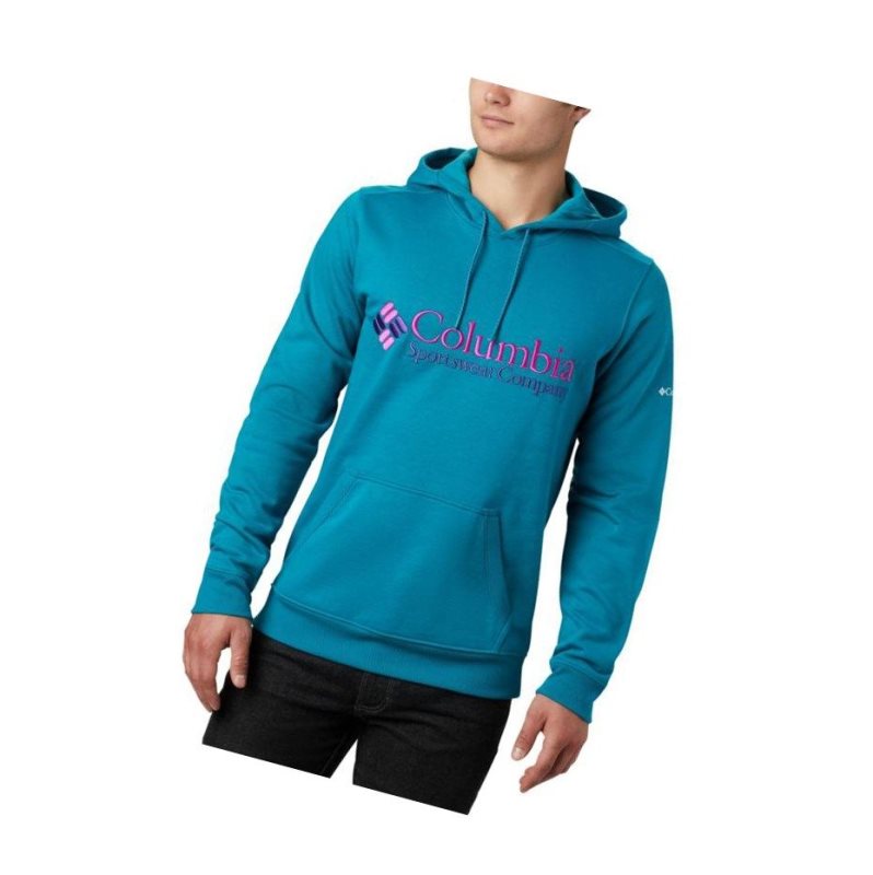 Columbia South Lake Logo Kapşonlu Erkek Mavi | 90473-VKYF
