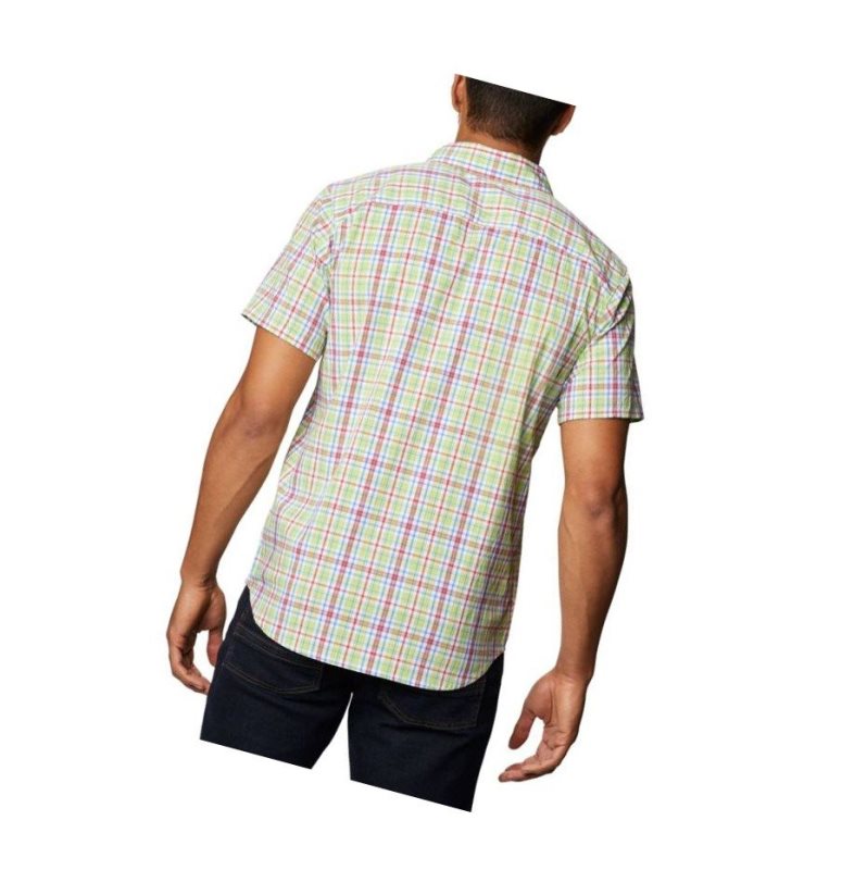 Columbia Spring Time Short Sleeve Gömlek Erkek Mavi | 05278-LABU