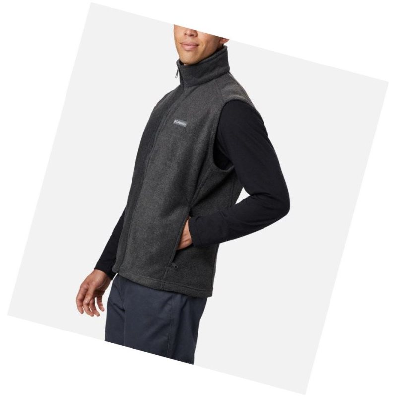 Columbia Steens Mountain Fleece Big Yelek Erkek Gri | 46582-NLZC