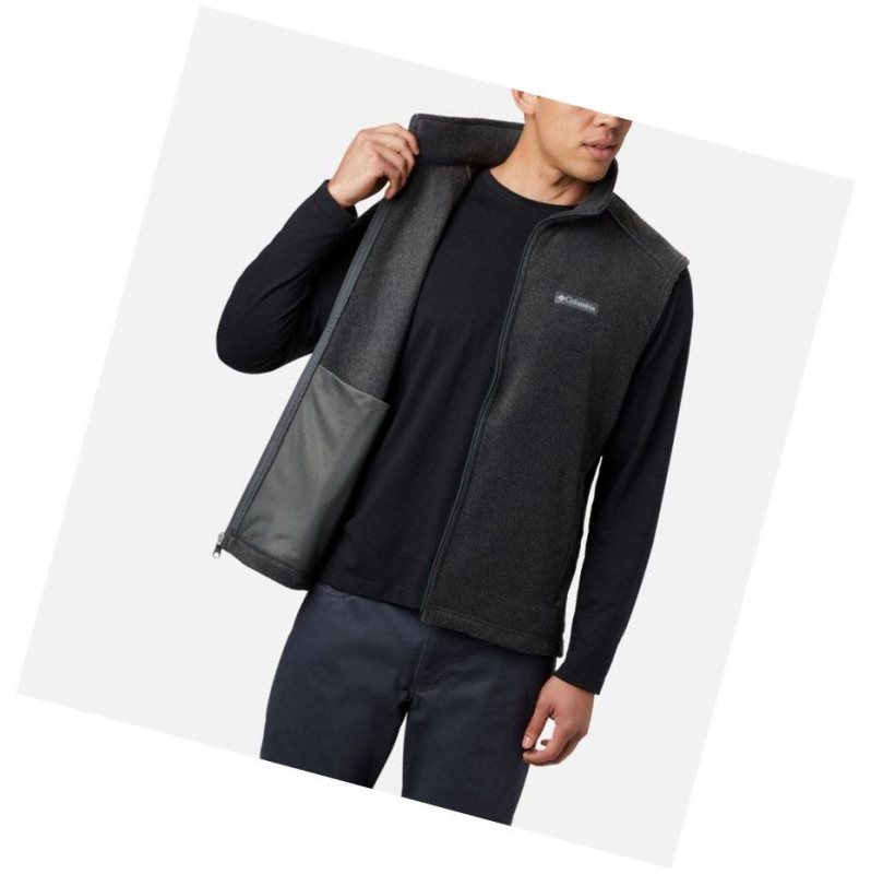 Columbia Steens Mountain Fleece Big Yelek Erkek Gri | 46582-NLZC