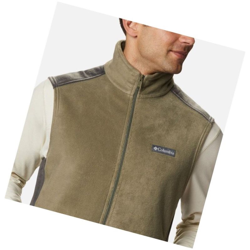 Columbia Steens Mountain Fleece Yelek Erkek Gri Yeşil | 81305-KWJU