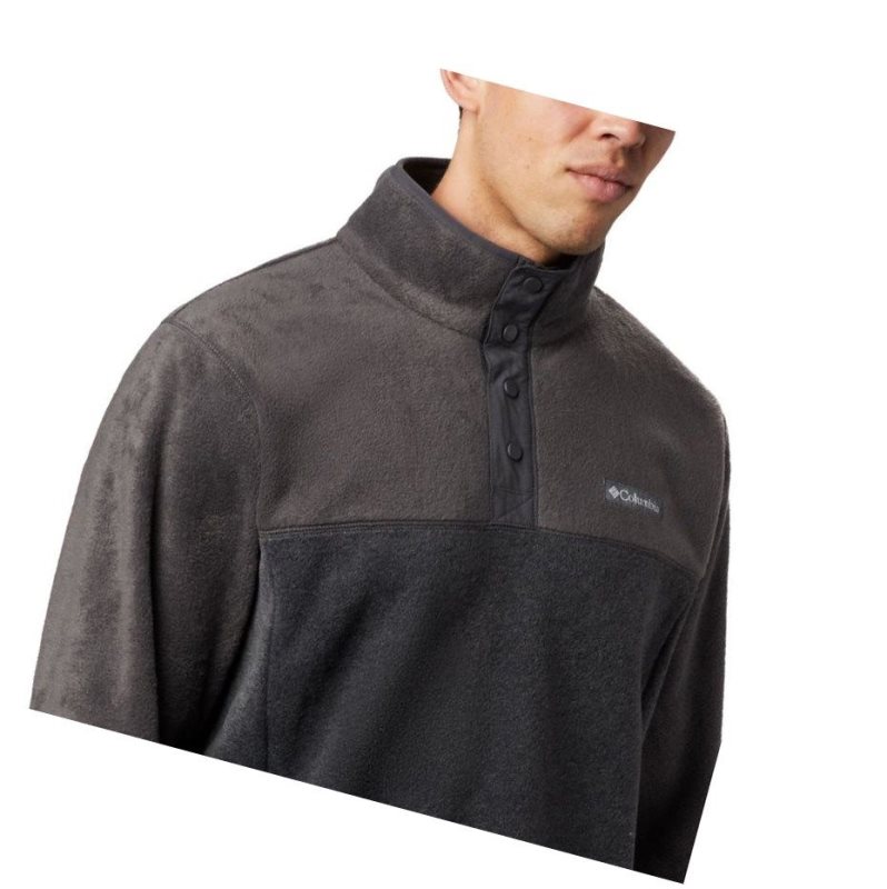 Columbia Steens Mountain Half Snap Fleece Big Sweatshirt Erkek Gri | 71580-YUSQ