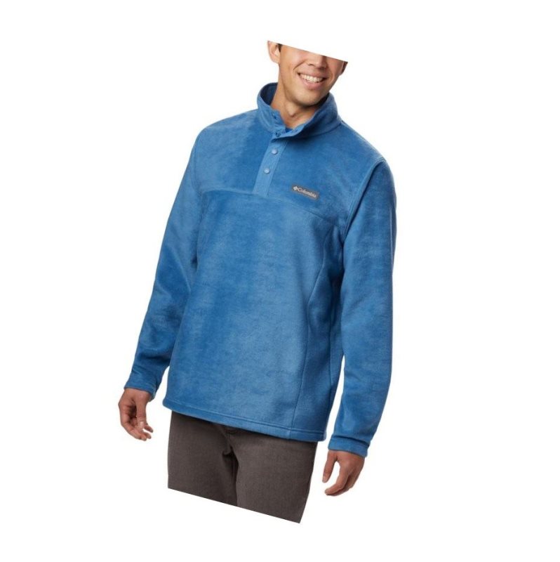 Columbia Steens Mountain Half Snap Fleece Big Sweatshirt Erkek Mavi | 20935-IPUX