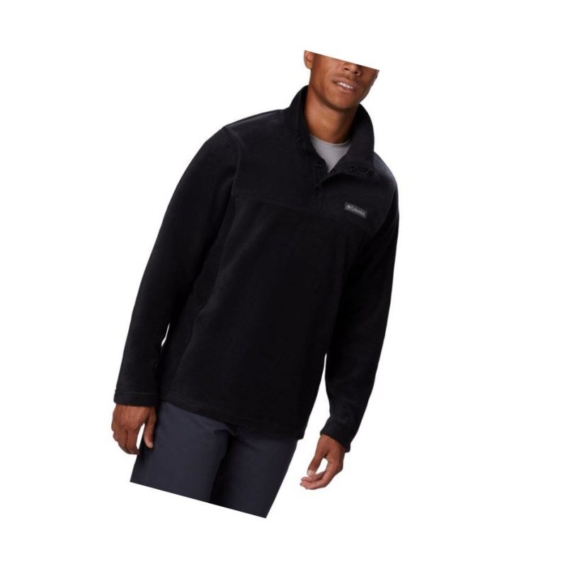 Columbia Steens Mountain Half Snap Fleece Sweatshirt Erkek Siyah | 10279-HPWT