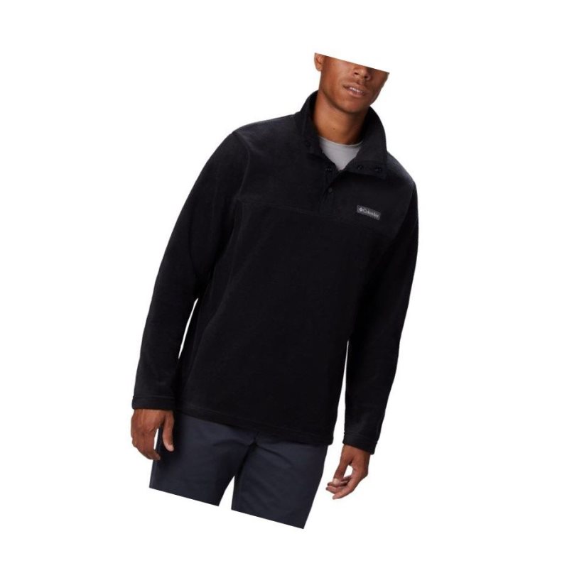 Columbia Steens Mountain Half Snap Fleece Sweatshirt Erkek Siyah | 10279-HPWT