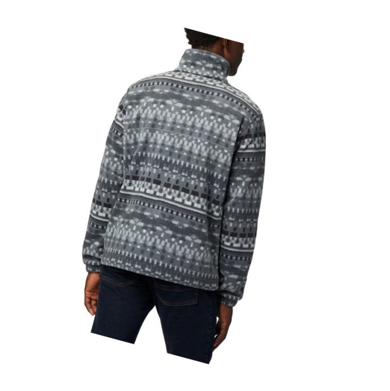 Columbia Steens Mountain Printed Fleece Mont Erkek Siyah | 09418-BQKO