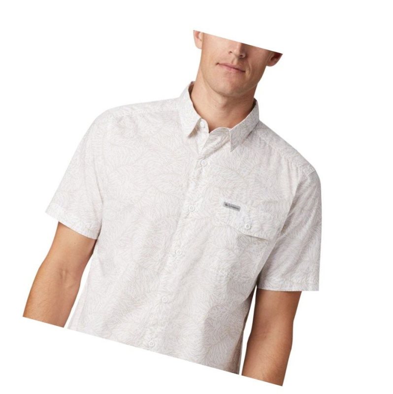 Columbia Summer Chill Short Sleeve Gömlek Erkek Beyaz | 60132-RLNM