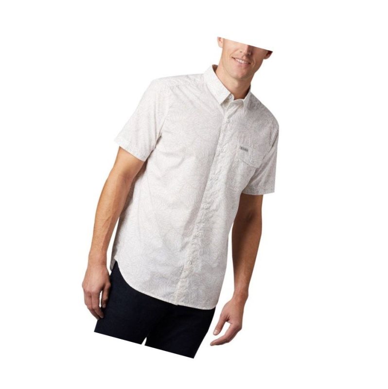 Columbia Summer Chill Short Sleeve Gömlek Erkek Beyaz | 60132-RLNM