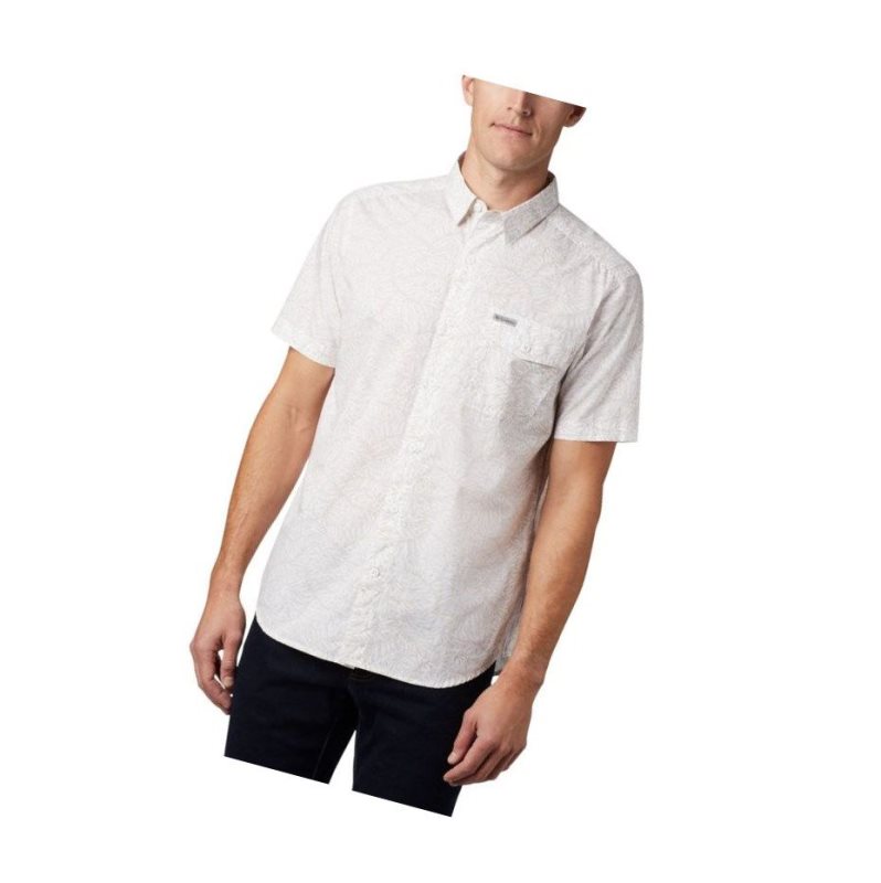 Columbia Summer Chill Short Sleeve Gömlek Erkek Beyaz | 60132-RLNM