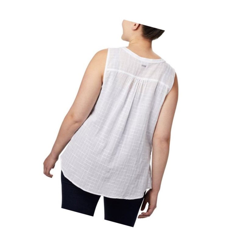 Columbia Summer Ease Sleeveless Plus Size Gömlek Kadın Beyaz | 08254-SJWG