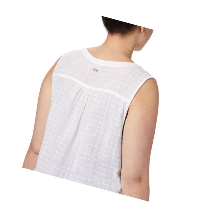 Columbia Summer Ease Sleeveless Plus Size Gömlek Kadın Beyaz | 08254-SJWG