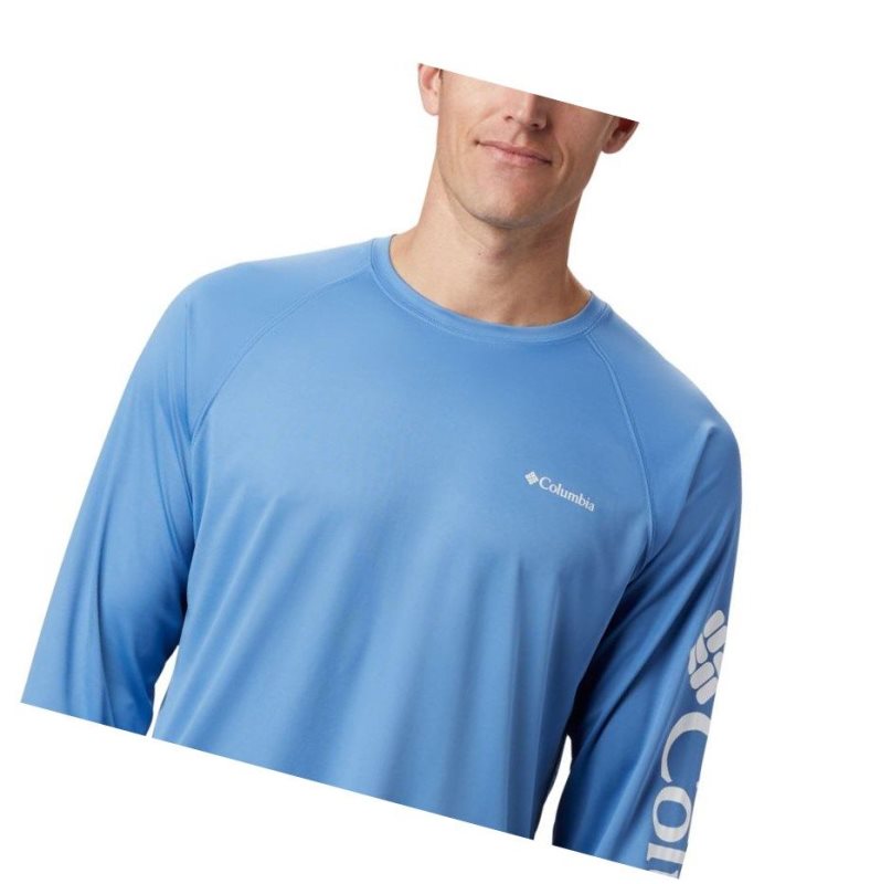 Columbia Summit Sands Long Sleeve Sweatshirt Erkek Mavi | 84510-AYWR
