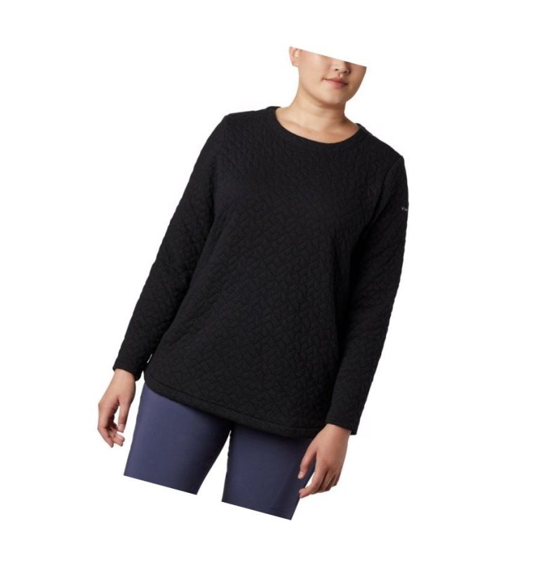 Columbia Sunday Summit Top Plus Size Sweatshirt Kadın Siyah | 62094-SZDJ
