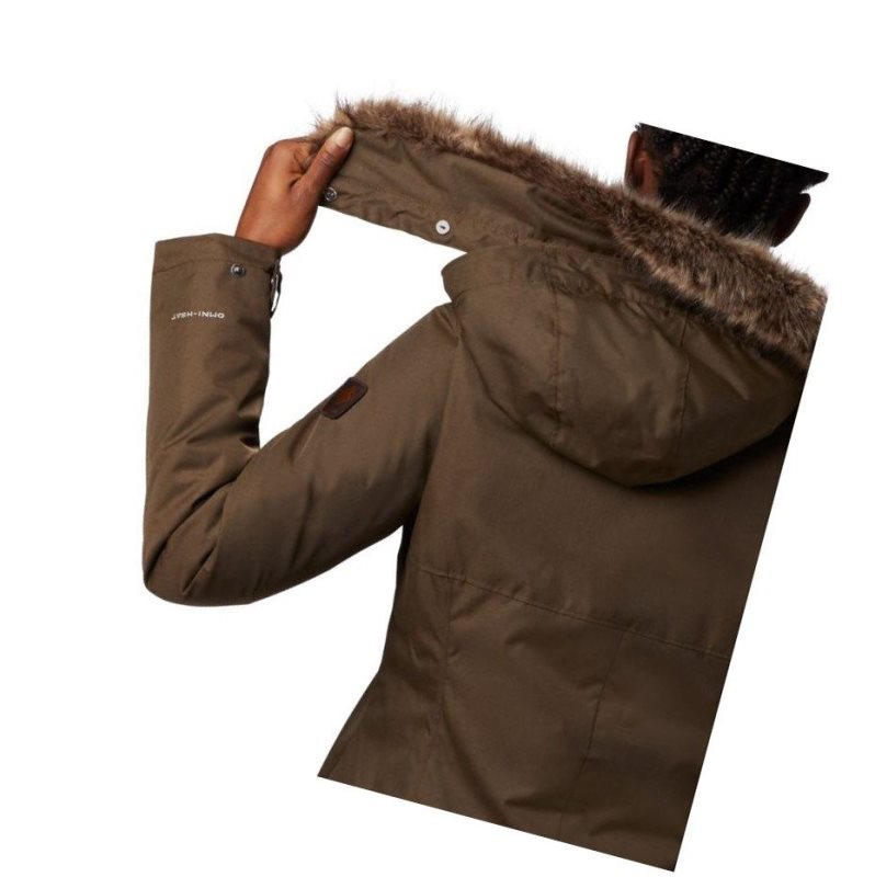 Columbia Suttle Mountain Long Insulated Mont Kadın Zeytin Yeşili | 65297-YPXL