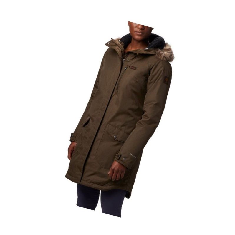 Columbia Suttle Mountain Long Insulated Mont Kadın Zeytin Yeşili | 65297-YPXL