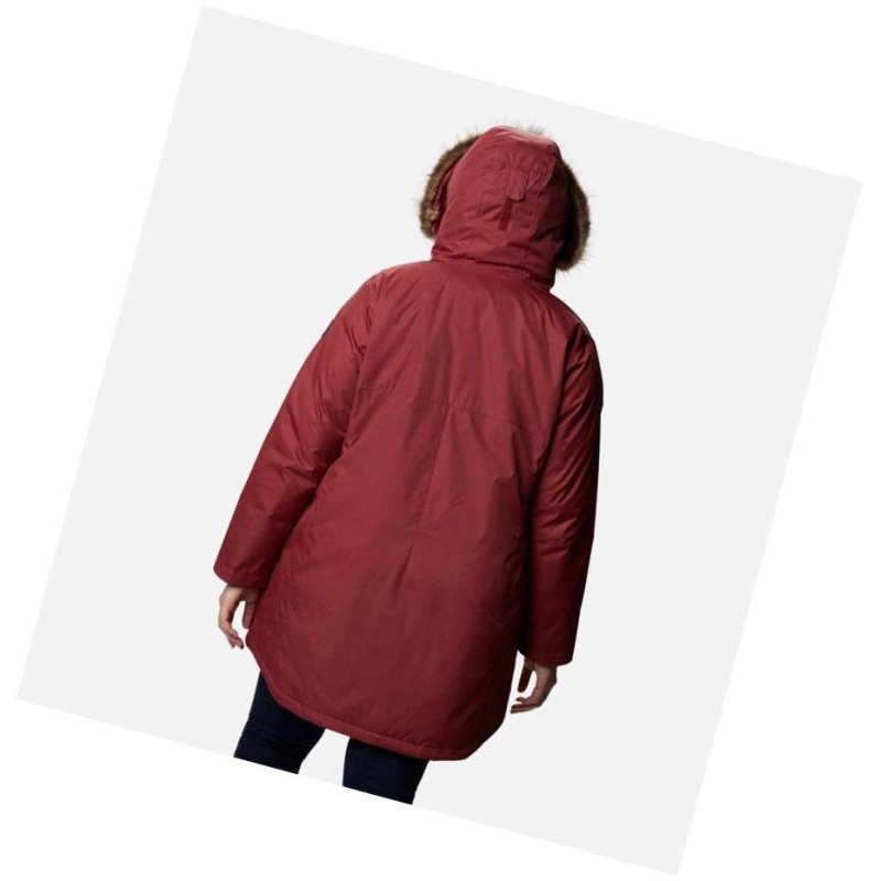 Columbia Suttle Mountain Long Insulated Plus Size Mont Kadın Kırmızı | 57469-HSQV