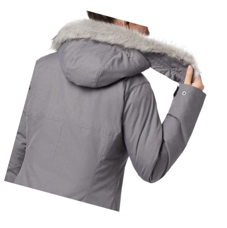 Columbia Suttle Mountain Long Insulated Mont Kadın Gri | 29760-PYCA