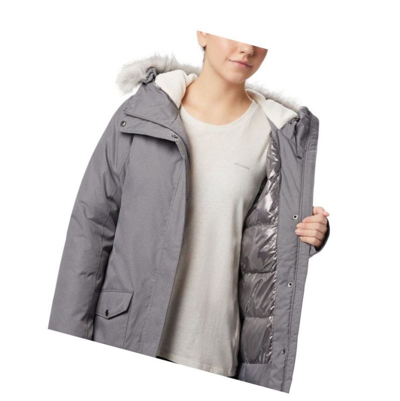 Columbia Suttle Mountain Long Insulated Mont Kadın Gri | 29760-PYCA