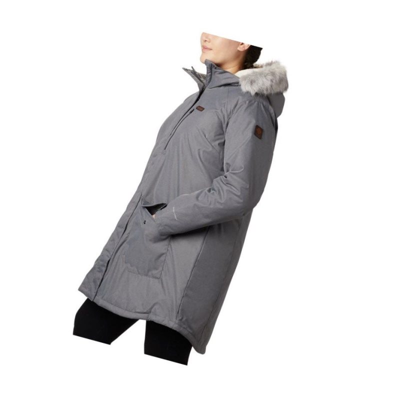Columbia Suttle Mountain Long Insulated Plus Size Mont Kadın Gri | 10745-XIRB