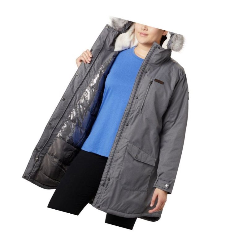 Columbia Suttle Mountain Long Insulated Plus Size Mont Kadın Gri | 10745-XIRB
