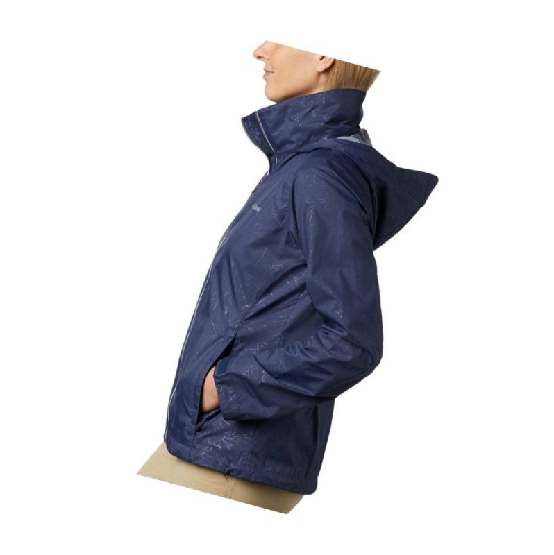 Columbia Switchback III Printed Mont Kadın Lacivert | 62751-XDZG