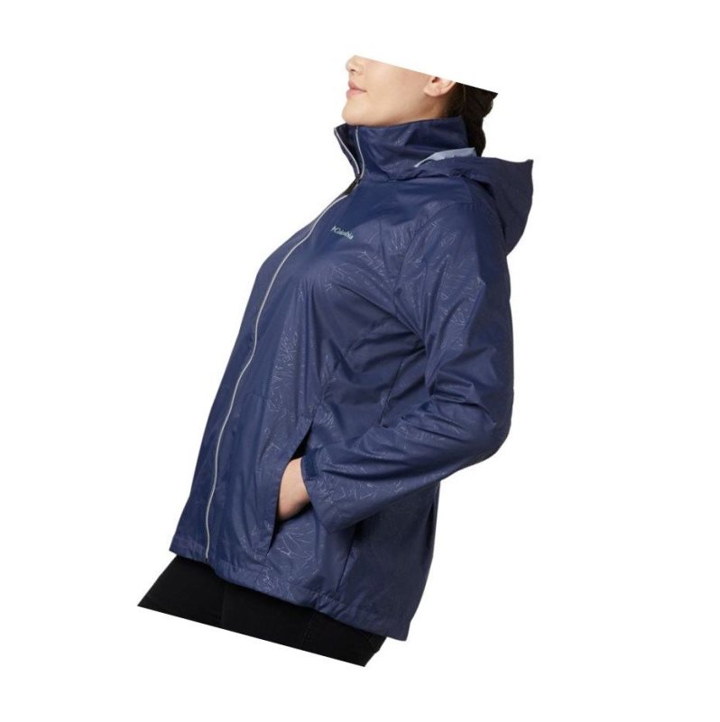 Columbia Switchback III Printed Plus Size Mont Kadın Lacivert | 71930-OMQA