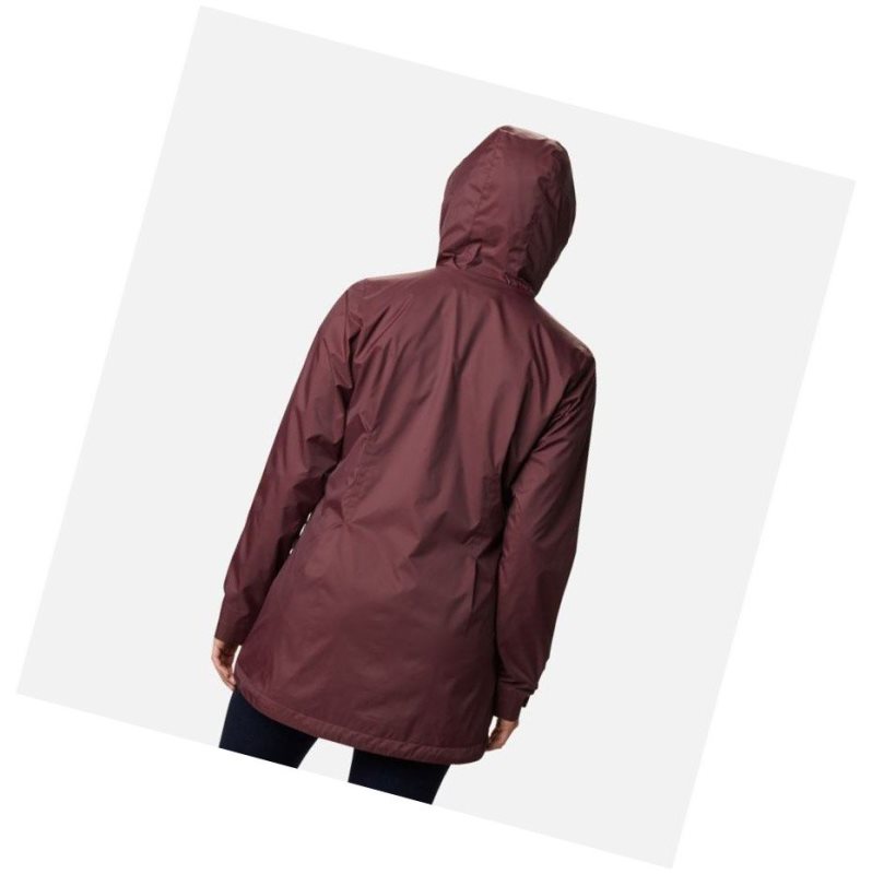 Columbia Switchback Lined Long Mont Kadın Bordo | 61980-XORH
