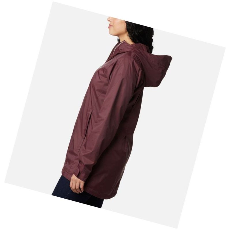 Columbia Switchback Lined Long Mont Kadın Bordo | 61980-XORH