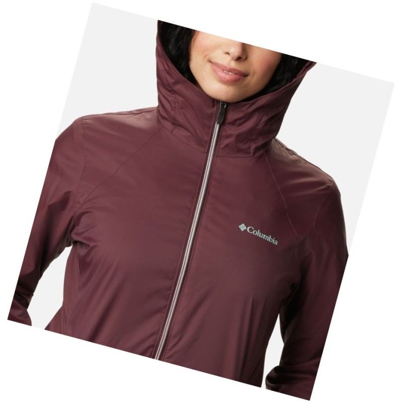 Columbia Switchback Lined Long Mont Kadın Bordo | 61980-XORH