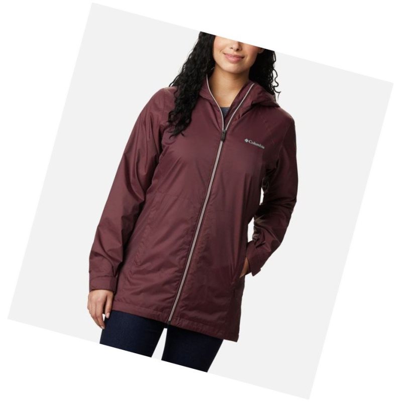 Columbia Switchback Lined Long Mont Kadın Bordo | 61980-XORH