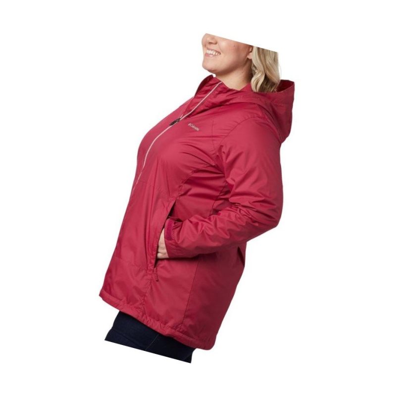 Columbia Switchback Lined Long Plus Size Mont Kadın Kırmızı Mor Kırmızı Mor | 76529-SGMZ