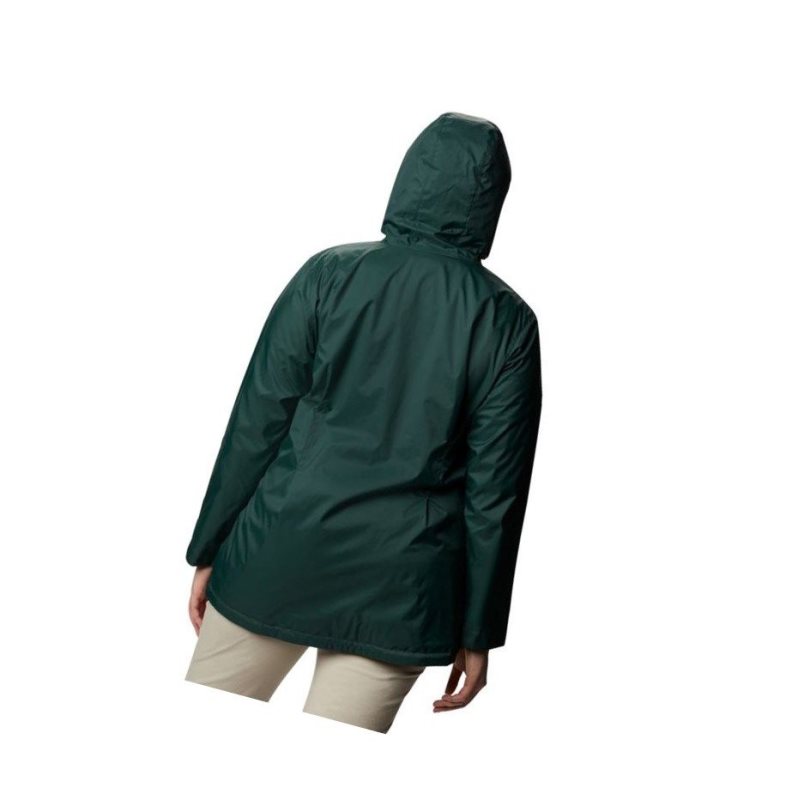 Columbia Switchback Lined Long Plus Size Mont Kadın Yeşil | 94613-HGAX